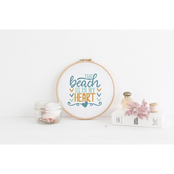 Beach Ocean Summer Funny Humor Sun Counted Cross Stitch Patterns Set of‎ 10 - Picture 4 of 11